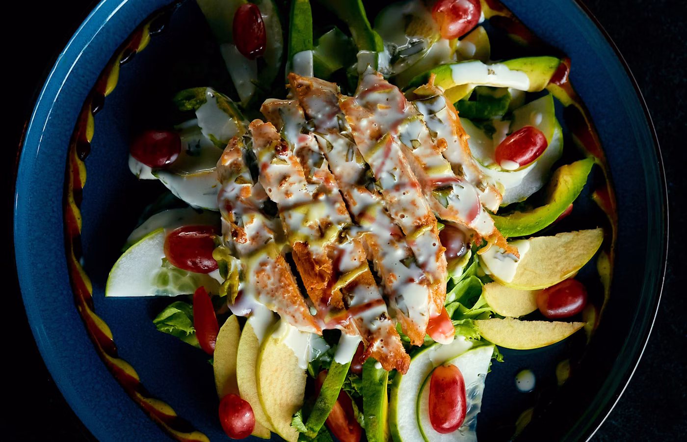 Chicken salad with pesto